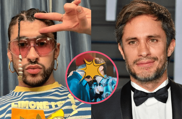 Bad Bunny y Gael García Bernal beso