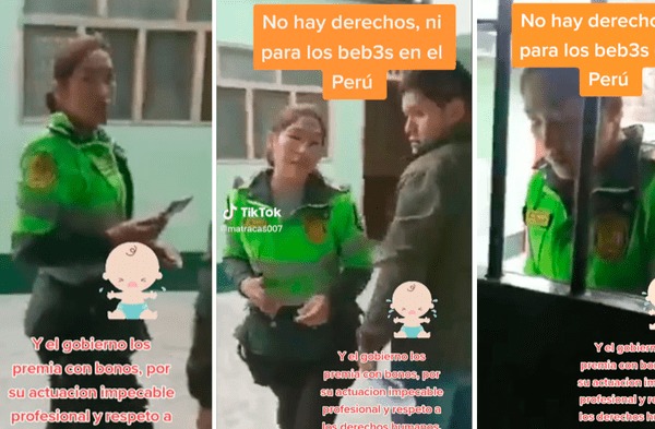 Mujer y bebé son encerrados en carceleta y policía le arrancha el teléfono