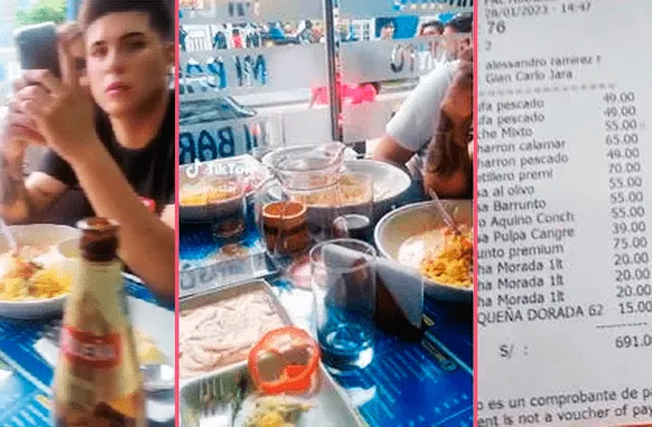 Comen en cevichería Mi Barrunto y casi se desmayan al ver la cuenta: “Chicha morada S/ 20 el litro”