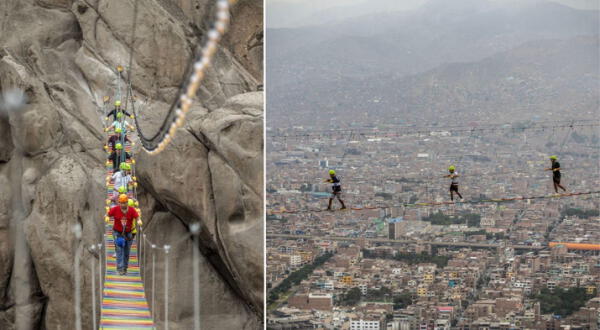 Puente colgante extremo en Lima