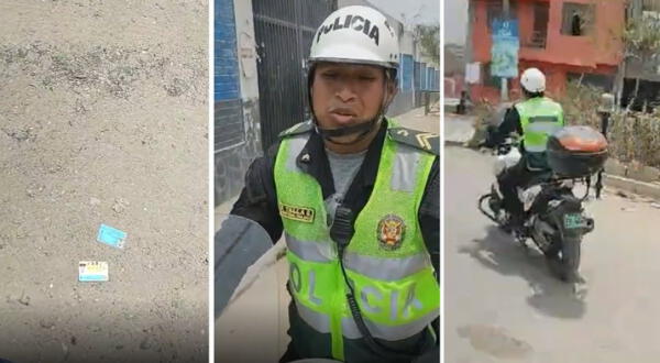 Policia huye tras haber sido encarado por motociclista peruano
