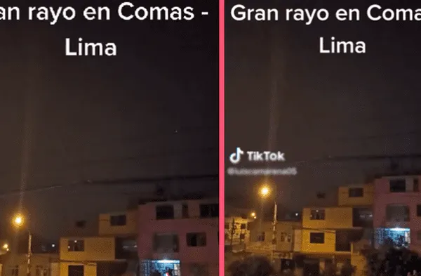 Usuarios reportan 'gran rayo' en Comas tras lluvias: "Para tu ira por favor"