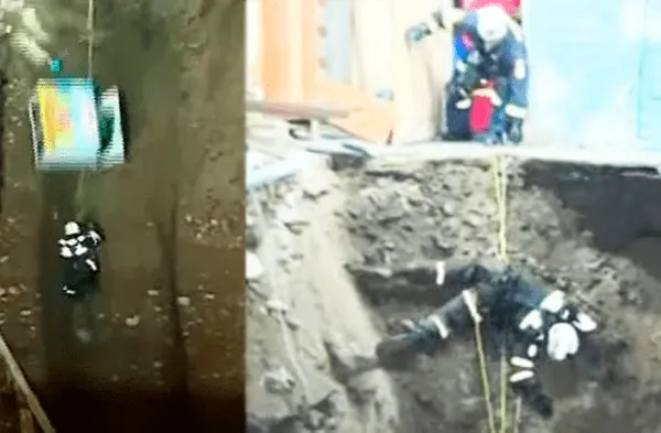 Rescatista está grave luego de que una congeladora le impactara mientras buscaba a desaparecidos wapa.pe