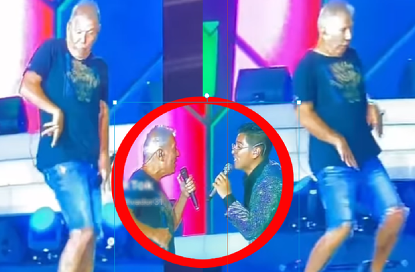 Raúl Romero puso la cuota de humor en el concierto del grupo 5 wapa.pe