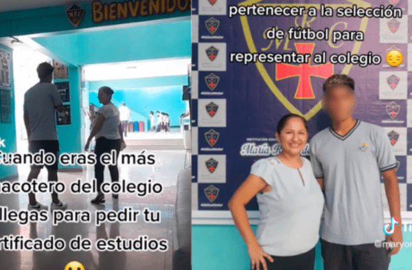El joven recibió las felicitaciones de sus profesoras. wapa.pe