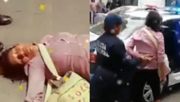 La señora se hizo la desmayada, pero igual no le creyeron. wapa.pe