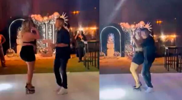 Yoshimar Yotún bailando con su esposa