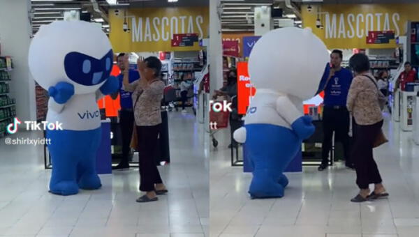 La señora se robó la atención de las personas en el supermercado. wapa.pe