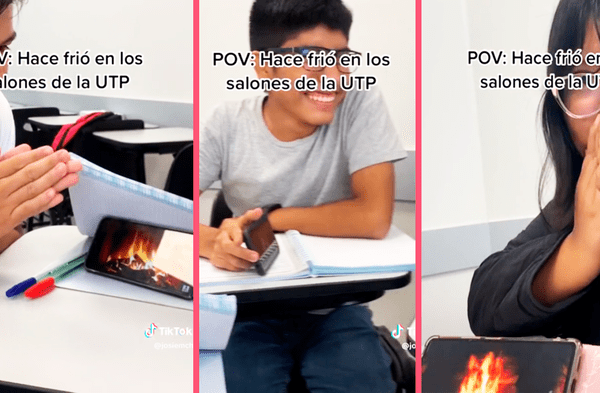 Estudiantes de la UTP no resisten frío del aire acondicionado y crean novedosa manera de abrigarse