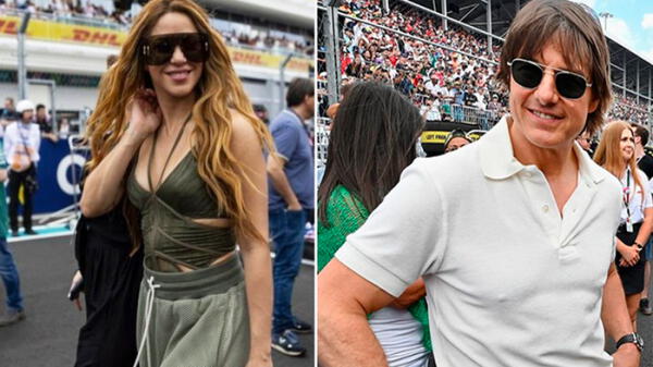 Shakira y Tom Cruise se lucen juntos en el GP Miami de la Fórmula 1.