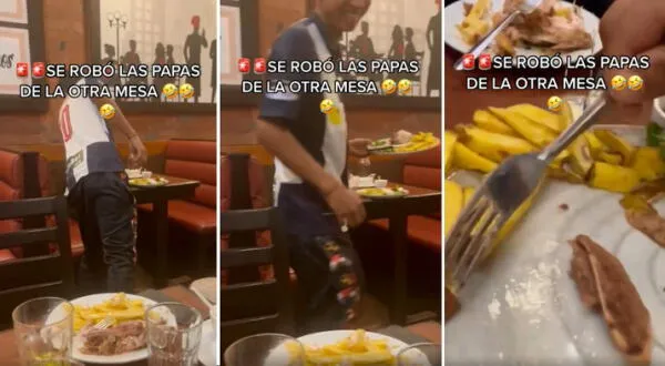 Joven se hace viral por robarse las papas en pollería