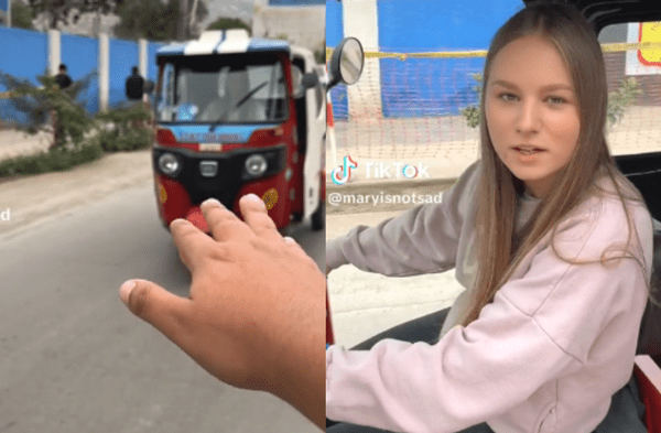 La ciudadana rusa causó furor en TikTok al trabajar como mototaxista.