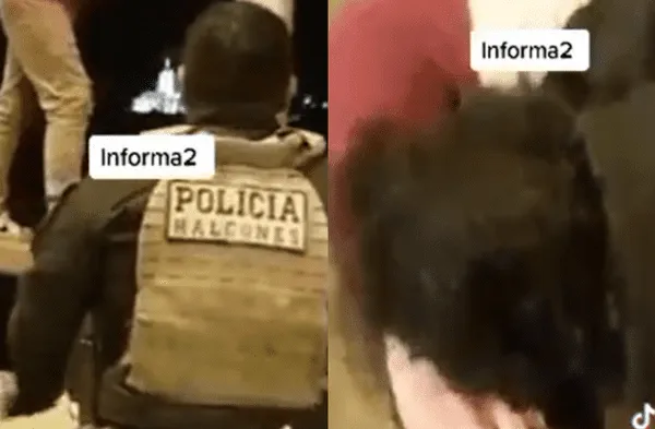 Los policías de Arequipa lograron tranquilizar al joven.