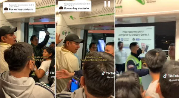 Usuarios botan a sujeto que insultó a mujer en el tren eléctrico de Lima