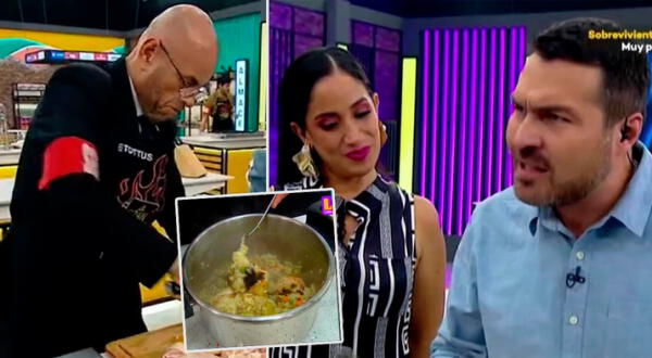 Peter Arévalo cometió blooper con su aguadito en el programa El Gran Chef