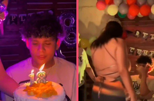 Madre contrata bailarina erótica para celebrar cumpleaños N° 18 de su hijo y genera polémica en redes