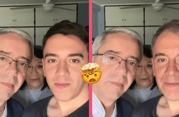 Joven es sensación en TikTok con el sorprendente parecido con su padre