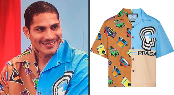 Paolo Guerrero y su camisa Prada en ESPN Argentina