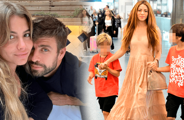 Shakira, Gerard Piqué, Clara Chía y sus hijos