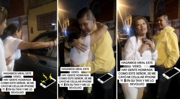 Peruana se emociona con taxista que recorrió medio Lima para devolverle su iPhone: "Baja que te quiero abrazar"
