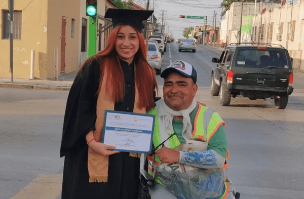 La joven le dedicó emotivas palabras a su padre.