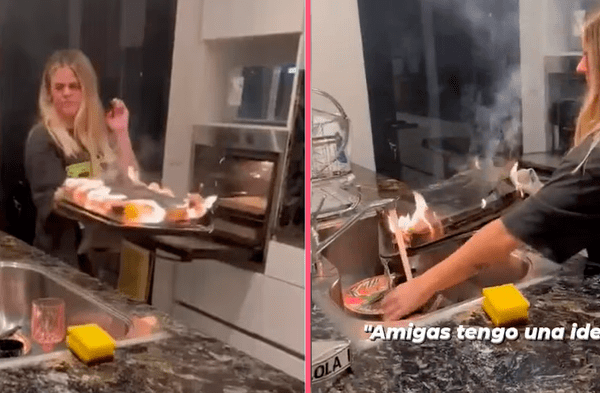 Jóvenes casi provocan una tragedia tras calentar pizza en el horno con todo y caja