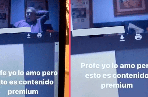 Profesor se cae de la silla en plena clase virtual, pide ayuda y se vuelve viral