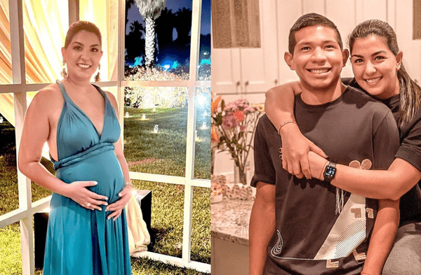 Ana Siucho presume su último mes de embarazo con atrevido traje de baño a cuadros en Miami Beach