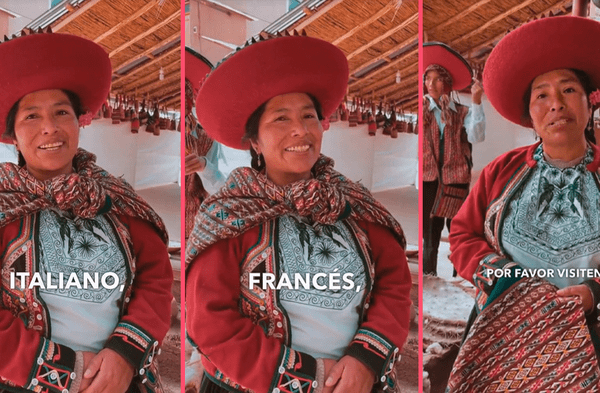 Mujer andina y su impresionante dominio de cinco idiomas cautiva las redes sociales