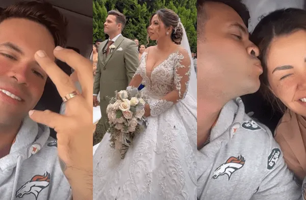Kevin Salas enamoró con su mensaje en su primer día de casado