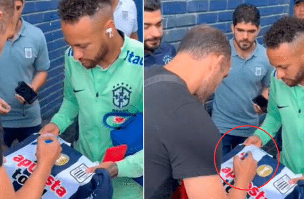 Neymar sorprende a todos al pedirle a Hernán Barcos que le firme la camiseta de Alianza Lima
