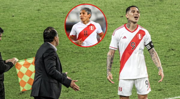 ¿No lo aguanta más? Esta fue la discusión de Paolo Guerrero con Juan Reynoso tras el gol de Brasil