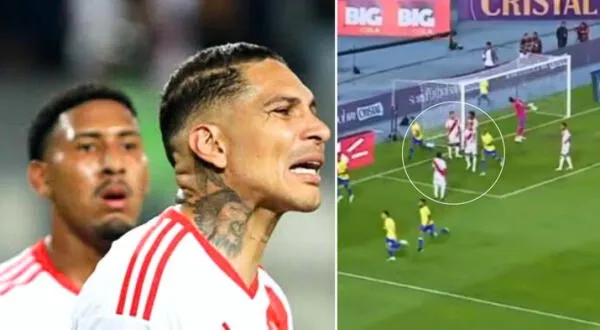 Paolo Guerrero evidencia su molestia contra Ruidíaz por un impensado error que generó la victoria de Brasil