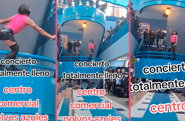 Freddie Mercury peruano alborota los pasadizos del centro comercial Polvos Azules