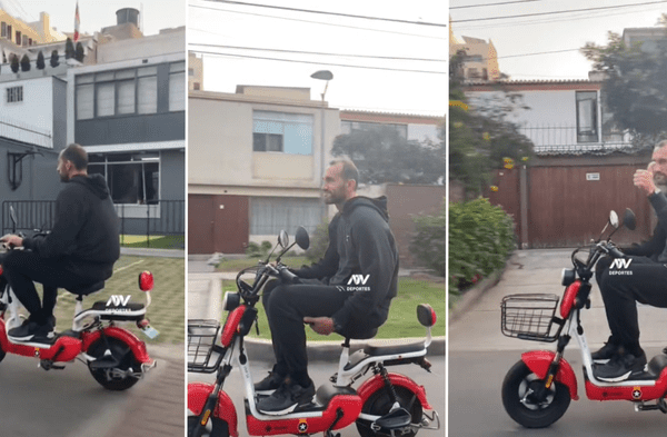 Hernán Barcos enternece a hinchas tras usar sencilla bicicleta eléctrica: "La humildad hecha persona"