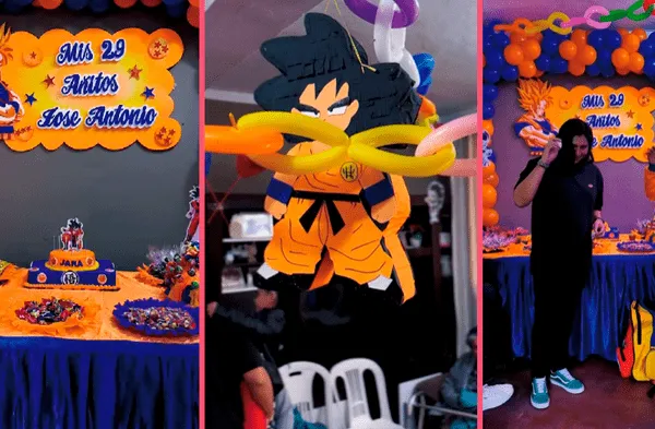 Peruano celebra sus 29 años con temática de Gokú y es la envidia de todo TikTok