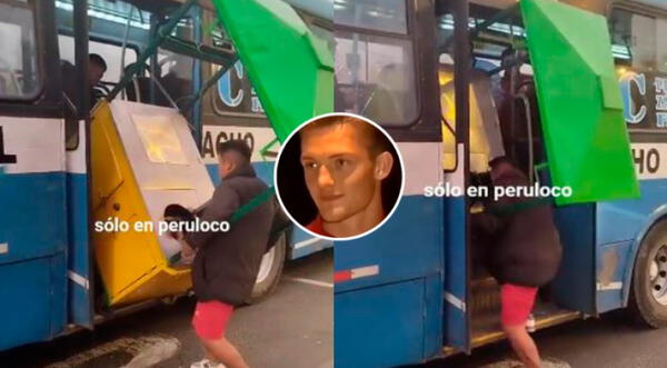 Peruano realizan sigunlar acción para meter un carrito de comida en un bus wapa.pe