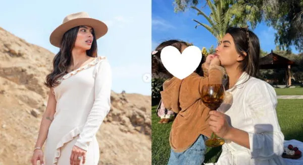 Ivana Yturbe y look beige wapa.pe