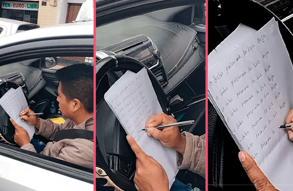 Policía peruano le da ejemplar castigo a conductor que se pasó la luz roja y conmociona las redes sociales