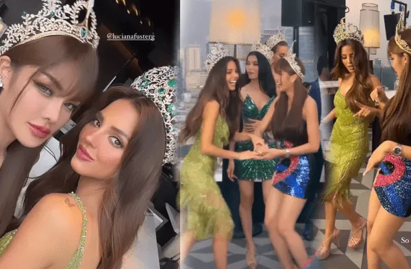 Luciana Fuster pasa divertido momento con Miss Grand Tailandia wapa.pe