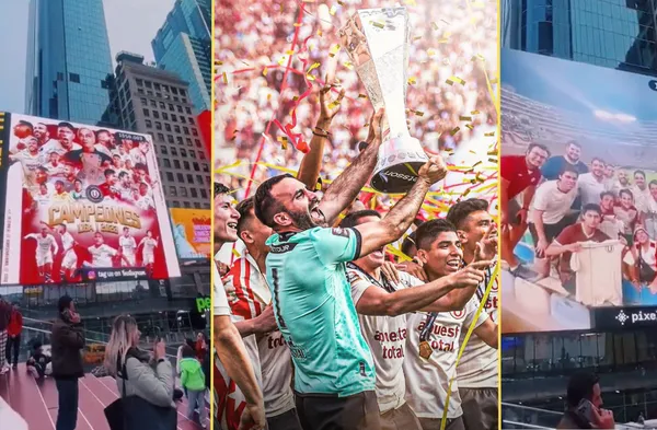 Universitario ilumina Times Square: "Somos CAMPEONES y el mundo debe saberlo"