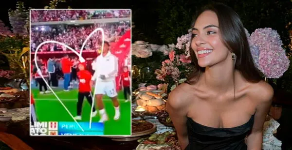 Natalie Vértiz se emocionó al ver a su hijo Liam en el Estadio Nacional con la selección peruana