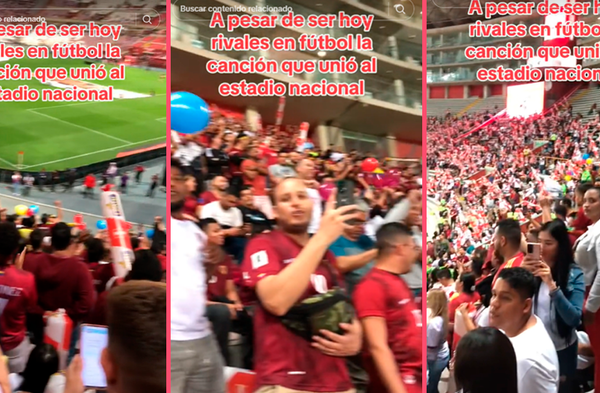 El conmovedor momento que UNIÓ a peruanos y venezolanos en el Estadio Nacional wapa.pe