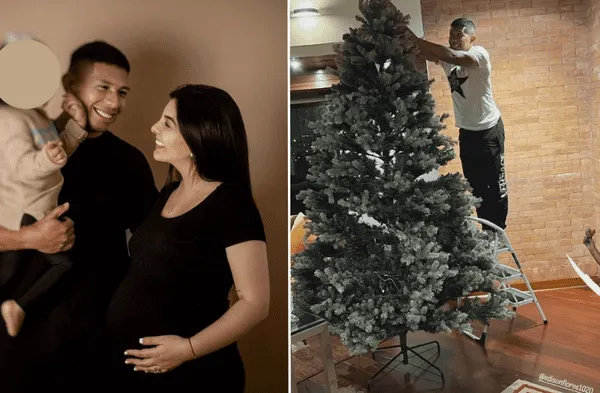 Edison Flores enternece al armar el árbol navideño junto a Ana Siucho y su hija