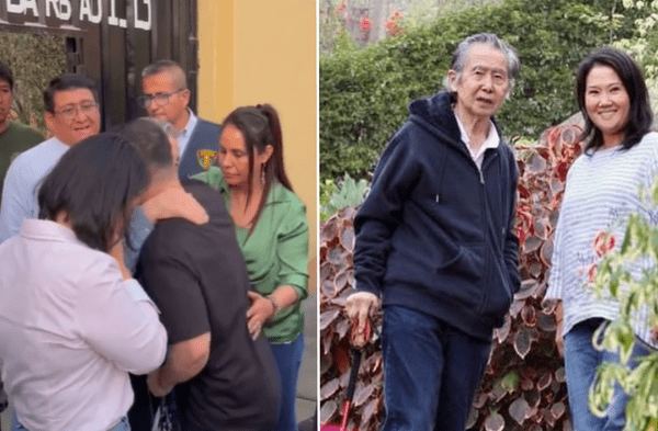 Keiko y Kenji rompen en llanto al recibir a su padre Alberto Fujimori