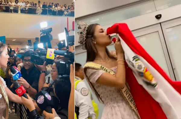 Luciana Fuster descontrola el aeropuerto tras imponente llegada como Miss Grand 2023