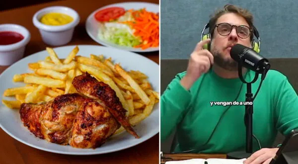 Extranjero se rinde ante el pollo a la brasa peruano y desafía a quién lo contradiga: "Vengan de a uno"