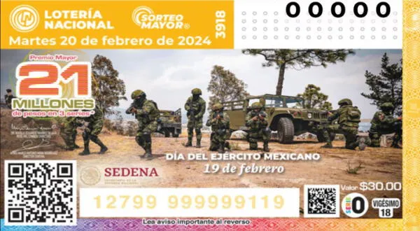 Sorteo Mayor, resultados de lotería 20 de febrero 2024 ver números ganadores de la Lotería Nacional de México EN VIVO