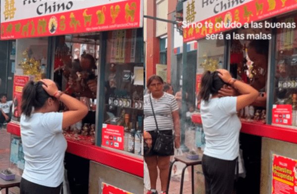 Peruana recurre a una limpia en el Barrio chino para superar a su ex
