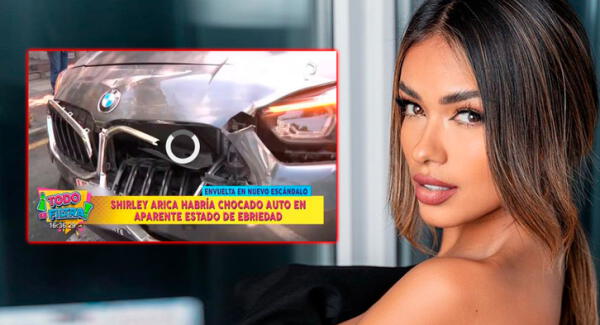 Acusan a Shirley Arica de chocar lujoso automóvil en San Isidro